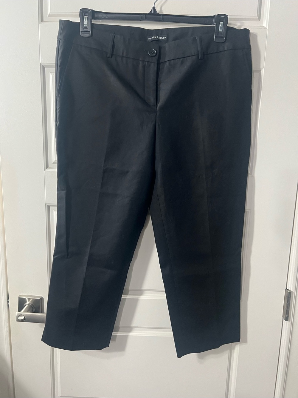 Hilary Radley Black Cropped Dress Pants size 14 excellent condition